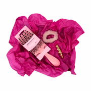 Set for children: gentle comb, hair tie and clip