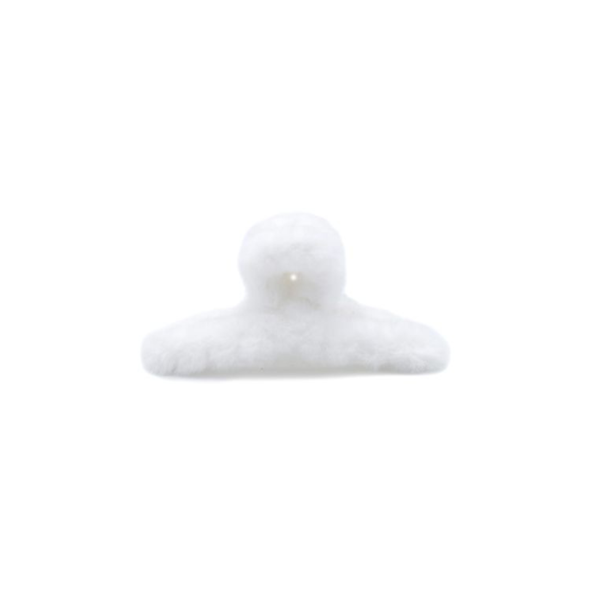 Fluffy matu sprādze pūkaina balta, 12.5cm