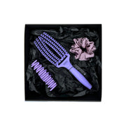 Purple set - hair comb, clip and hair elastic