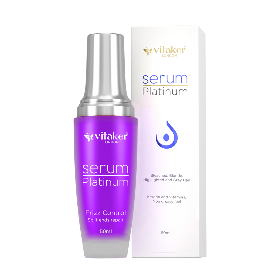 Vitaker Platinum - pūkas samazinošs un matu galu kopšanas serums