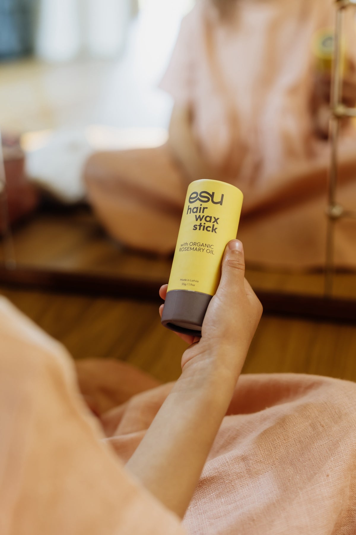 ESU hair wax stick - rozmarīna matu vasks pieglaušanai un matu kopšanai