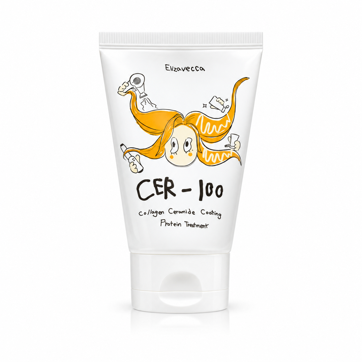 Elizavecca CER-100 Collagen Ceramide Coating Protein Treatment - kolagēna keramīda pārklājuma proteīna līdzeklis, matu maska