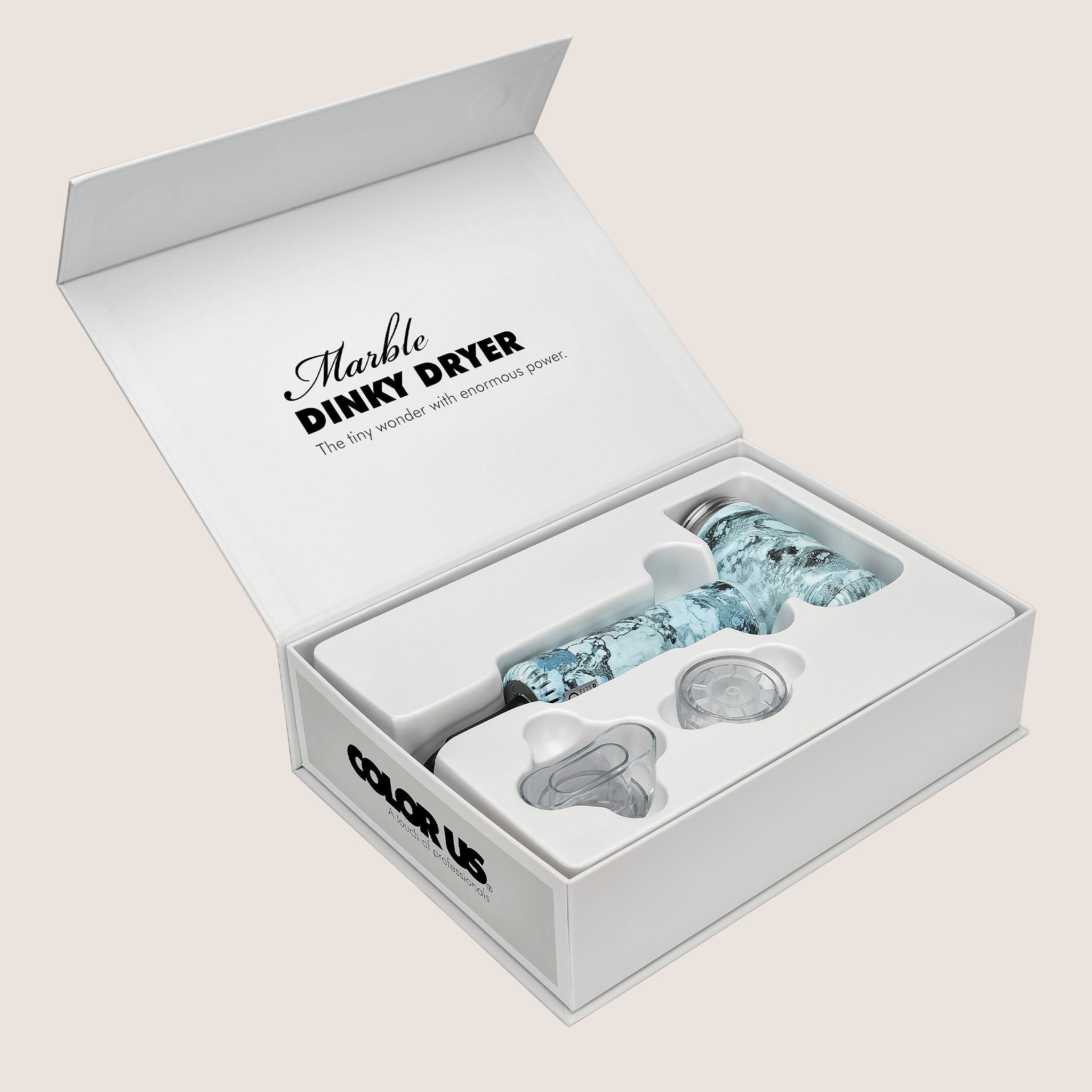 Dinky Marble Mini - travel hair dryer