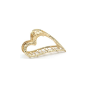 Hair clip metal heart, 8cm