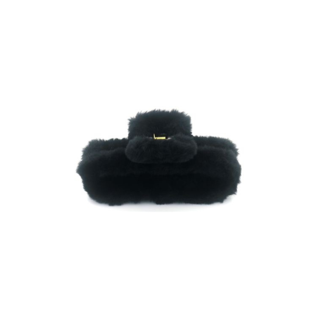 Fluffy matu sprādze pūkaina melna, 12.5cm