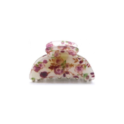 Matu sprādze ziedi rozā, 6.5cm